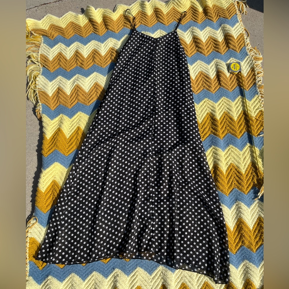 Vintage Polka Dot Maxi Dress